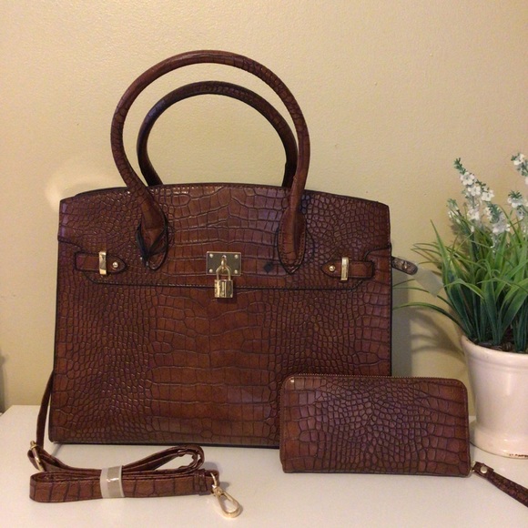 Complete  Brown Set(Handbag/Wallet) NWT. - Picture 1 of 13